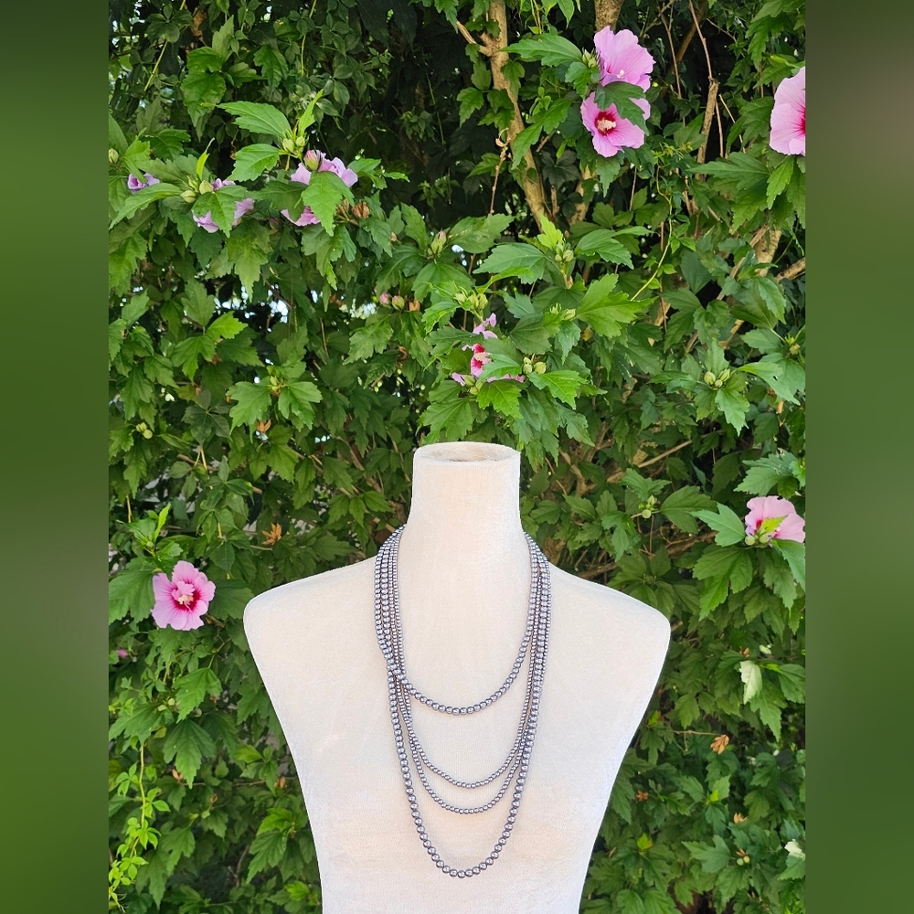 Silver Beaded Necklace